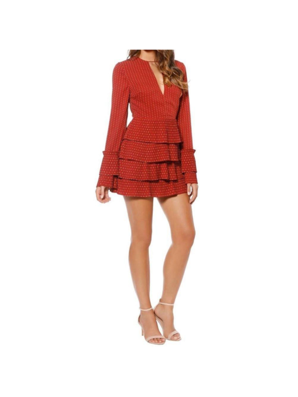 CMEO COLLECTIVE Fundament Dress - Red Spot Size Small